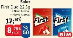 FİRST DUO SAKIZ ÇEŞİTLERİ 22,5 G FİRST DUO SAKIZ ÇEŞİTLERİ 22,5 G